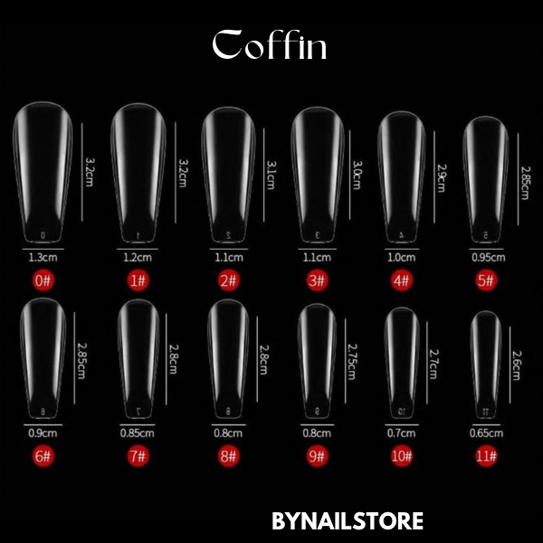 [ bynailstore.com] Móng giả siêu dẻo, mỏng, nhẹ (1 hộp -240 móng)