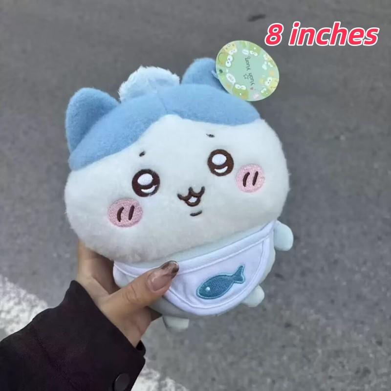 Chiikawa-Style Sleeping Plush Pillow - Soft Usagi & Hachiware Lying Doll (Curl-Up Cuddle Cushion, Unofficial Fan Merch)_voghion.com