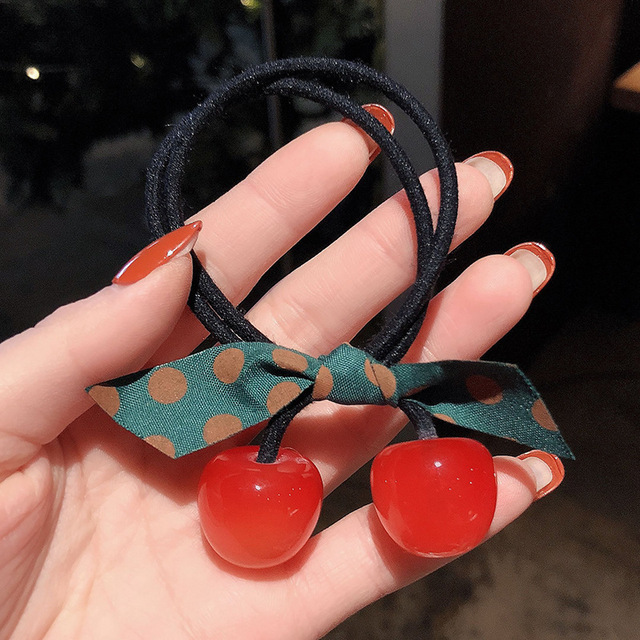 Dây cột tóc dây buộc tóc chùm quả cherry xinh xắn phong cách hàn quốc siêu xinh