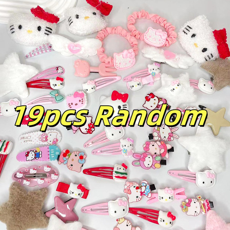 6/12/19/21Pcs%20Cartoon%20Sanrio%20Hair%20DIY%20Accessories%20Suit%20Hair%20Clip%20Hello%20Kitty%20Hairpin%20For%20Girls%20Children%20Clip%20Runrui%20-%20Image%209