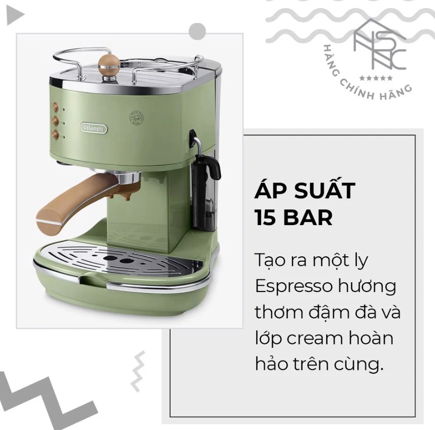 Máy Pha Cà Phê Tự Động Delonghi ECOV311.GR, Delonghi Nespresso Coffee Maker, Máy Pha Cafe, Cappuccino, Espresso Tại Nhà, Coffee Machine, 15 Bar, Nhập Khẩu, Bảo Hành 12 Tháng