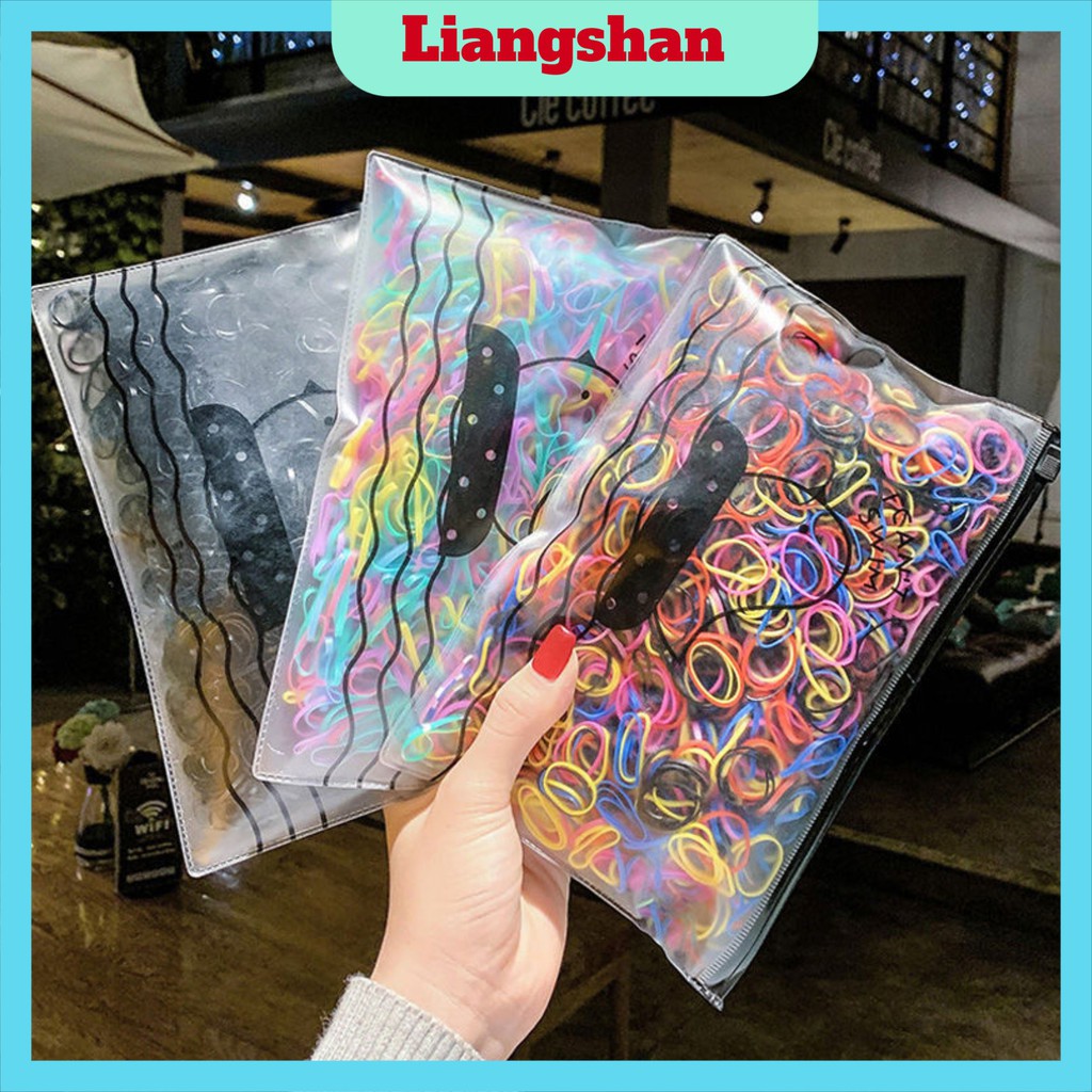 Dây buộc tóc/ Set 1000 dây chun buộc tóc nữ nhiều màu