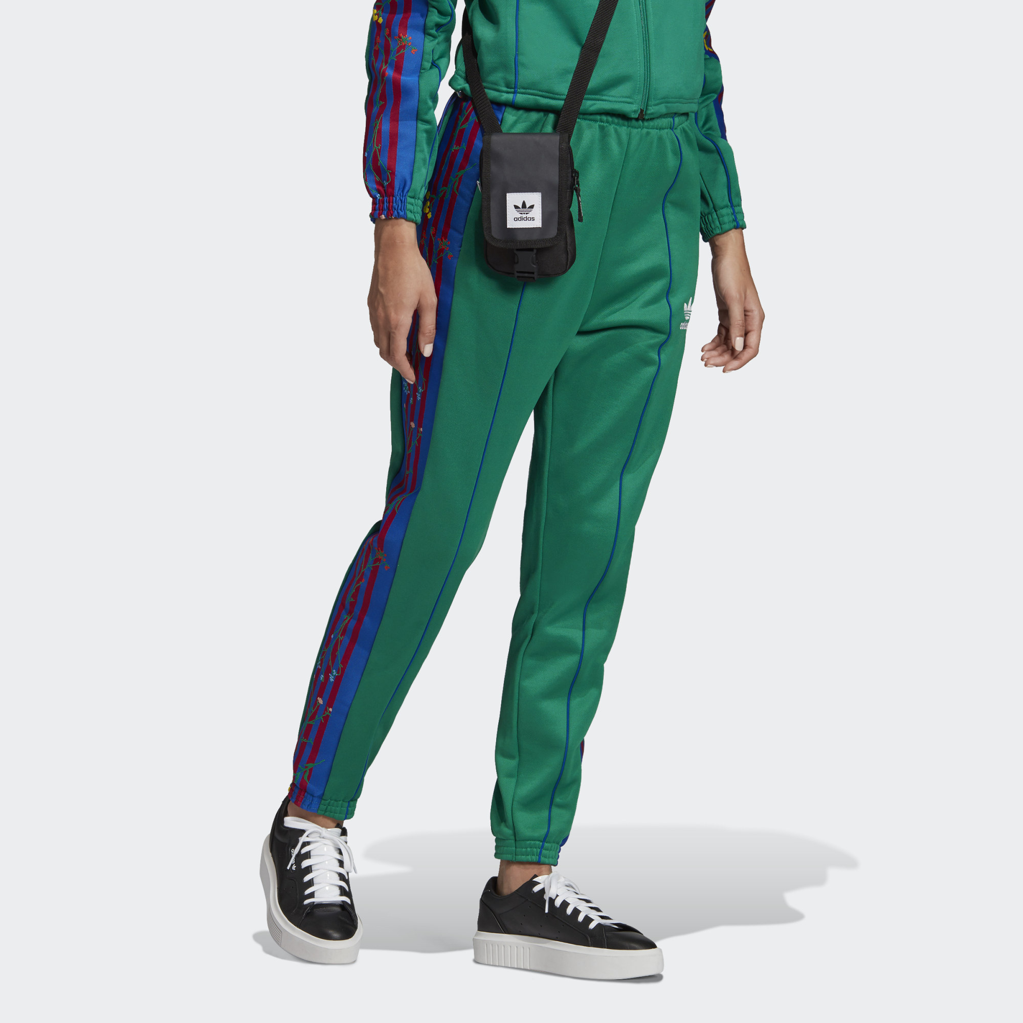 women's green adidas track pants