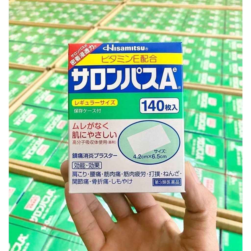 Miếng dán Salonpas Hisamitsu Nhật - Hộp 7 gói 140 miếng