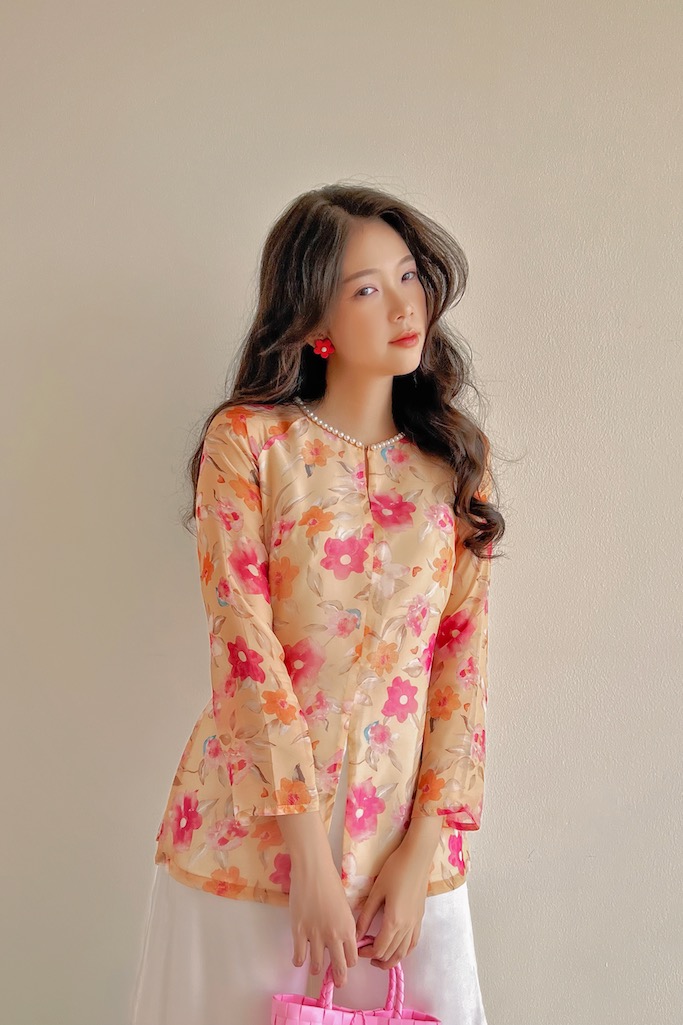 Sumire Store Áo bà ba Cách tân Út Hoa - 07 màu