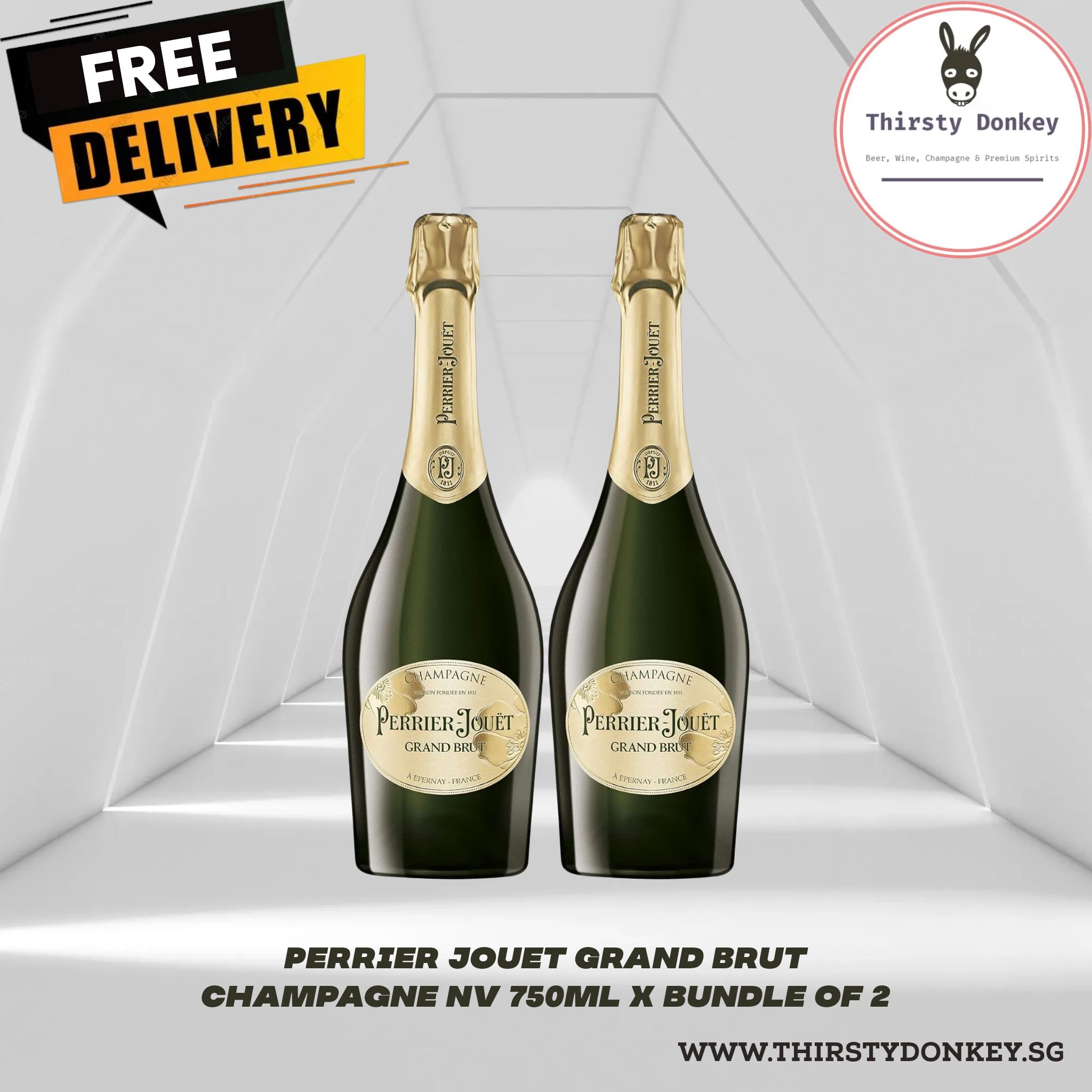 Perrier Jouet Grand Brut Champagne NV 750ml (Bundle of 2) | Lazada