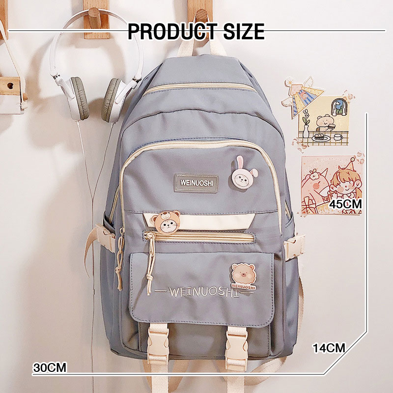 ARCTIC HUNTER large-capacity schoolbag female junior high school students college students backpack high school students niche primary school students