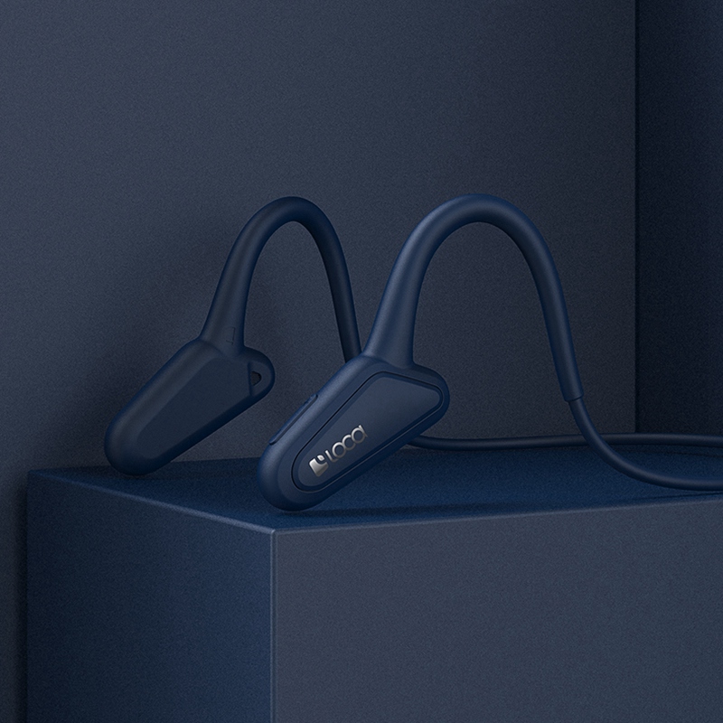 LOCA Z2 Bone Conduction Bluetooth Headset, Ipx4 Waterproof Wireless Bluetooth Headset for Running, Traveling