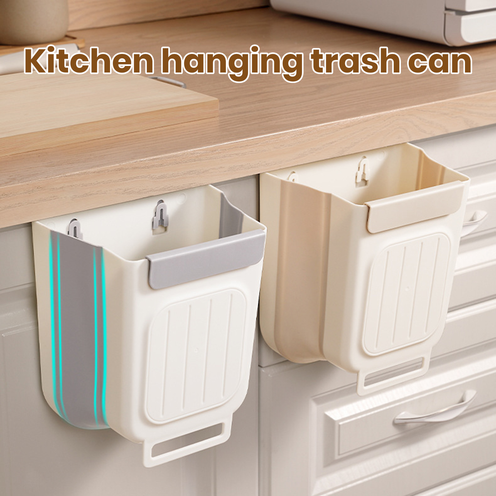 Youlianba Garbage with Scraper Buckle Multi-purpose Garbage with Scraper Convenient and Durable Hanging Trash for Home Space-saving and Foldable Waste Container Ideal