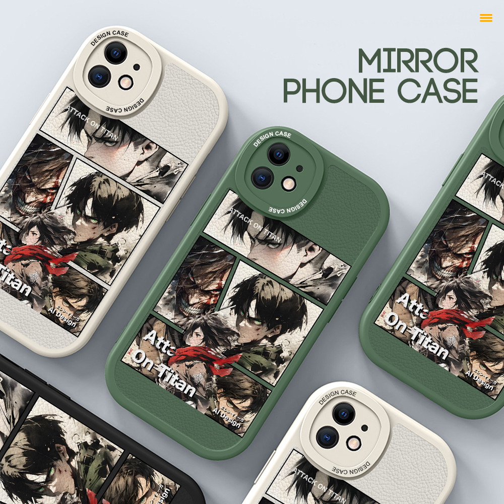 BILI for Samsung A35 5G Cover Attack on Titan Lens Protection Soft PU Leather Phone Cases. 