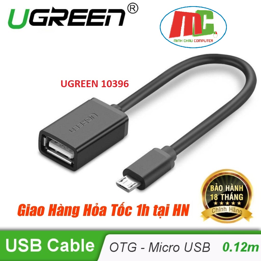Cáp otg micro usb to usb ugreen 10396 - hàng chính hãng