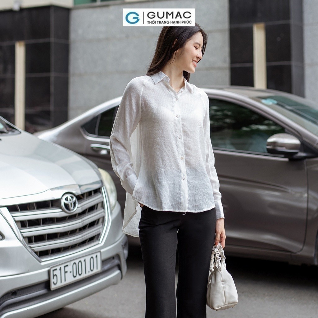 Áo sơ mi nữ tà lệch thời trang GUMAC AD06045