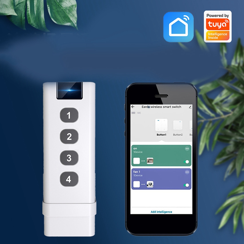 TUYA ZigBee Smart House Wireless Scene Switch 4 Gang Remote Portable Tuya Zigbee Hub Required No Limit to Control Device