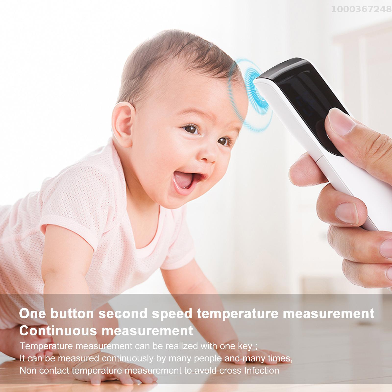 Keykits IR-FM01 Non-Contact Thermometer IR Infrared Sensor Handheld Forehead Body Object Temperature Thermometer Temperature Measurement LED Digital Display °C/°F Unit Fever Alarm Portable for Baby Kids Adults
