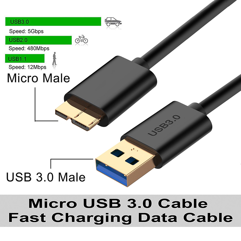 【Hàng có sẵn】bộ chuyển đổi ổ cứng tốc độ cao cáp dữ liệu USB 3.0 sang Micro B cho Ổ cứng SSD ngoài và HDD