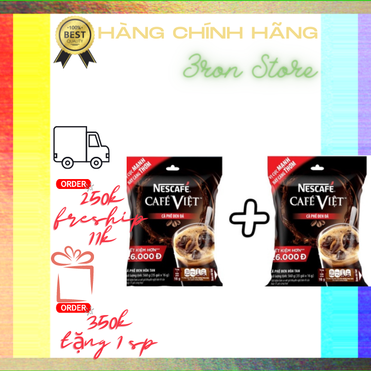 Cà Phê Đen Đá Nescafe Việt 2in1 Túi 35Gói*16G