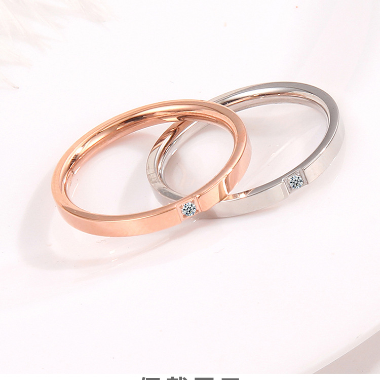 Nhẫn titan 1 hạt đá trắng J1-307 - CAM KẾT KHÔNG GỈ KHÔNG BAY MÀU - BẢO HÀNH 12 THÁNG