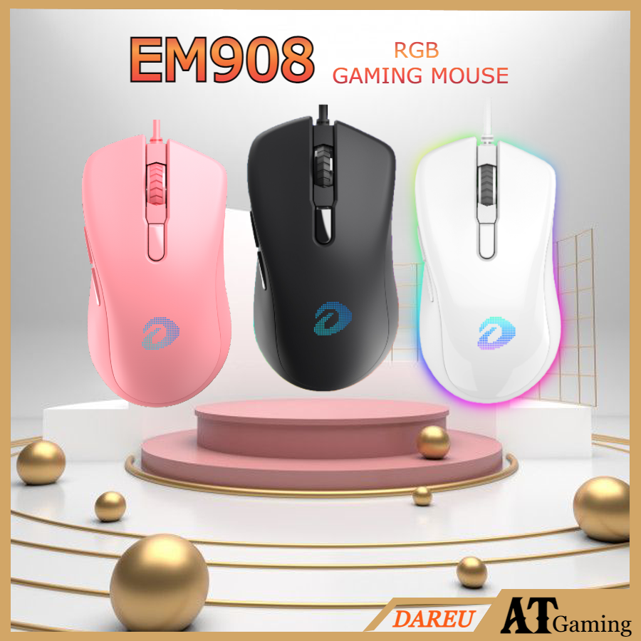 Chuột Gaming DAREU EM908 (LED RGB, BRAVO sensor)
