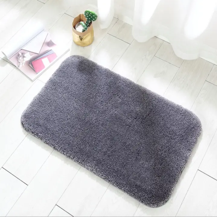 Non Slip Bathroom Mat 40cm X 60cm Fast Water Absorbent Washable Polyester Microfiber Lazada Singapore