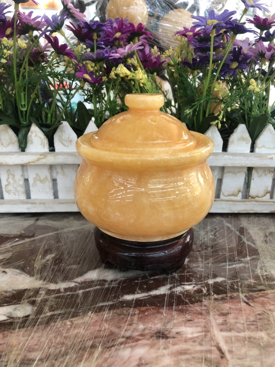 Ấn rồng đá bạch ngọc - cao 12 cm