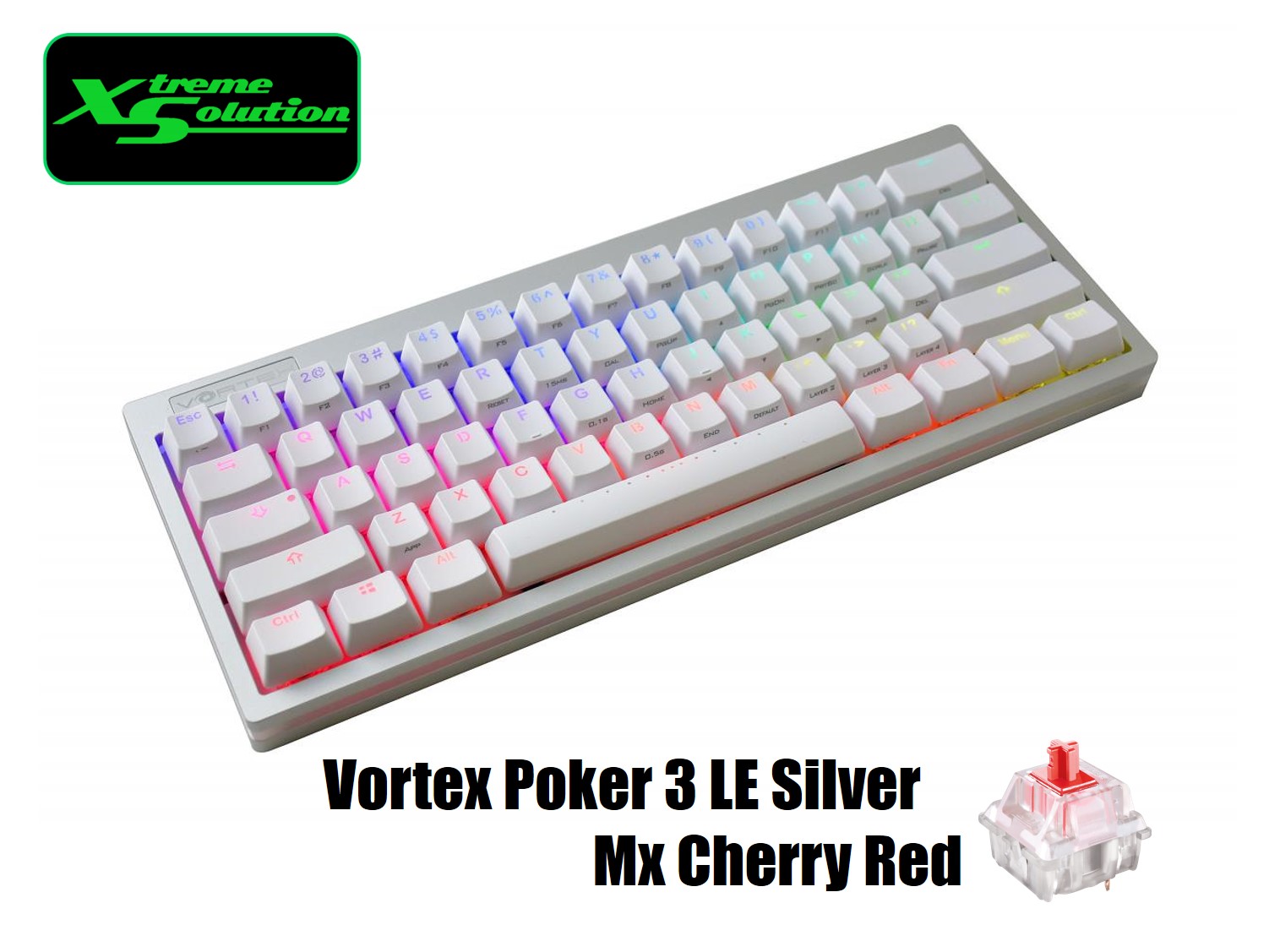 Clearance Sales Vortex Pok3r Black Silver Le Frosted White Rgb Led 60 Double Shot Pbt Mechanical Keyboard Lazada Singapore