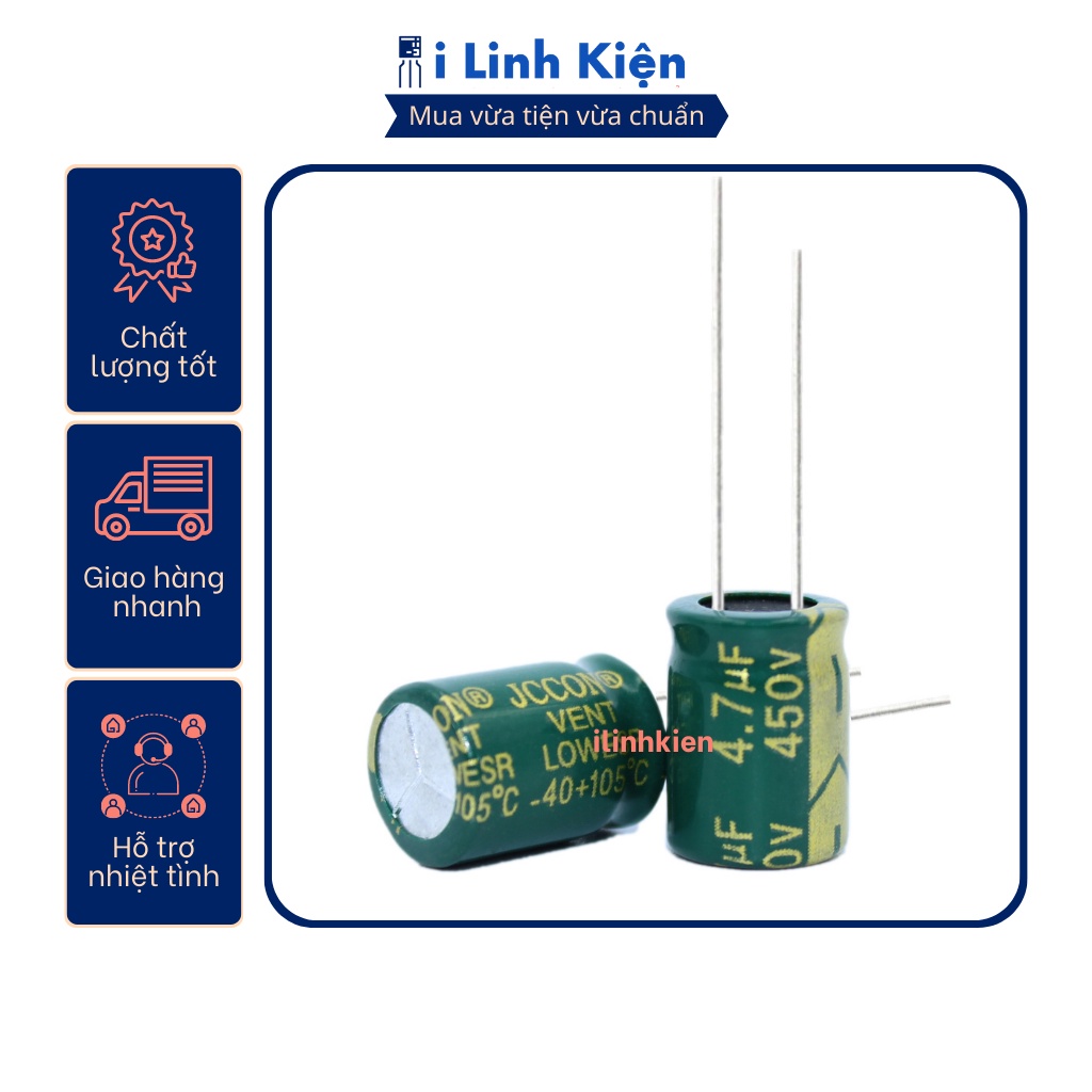 Tụ hóa 4.7UF 10UF 450V chất lượng tốt.