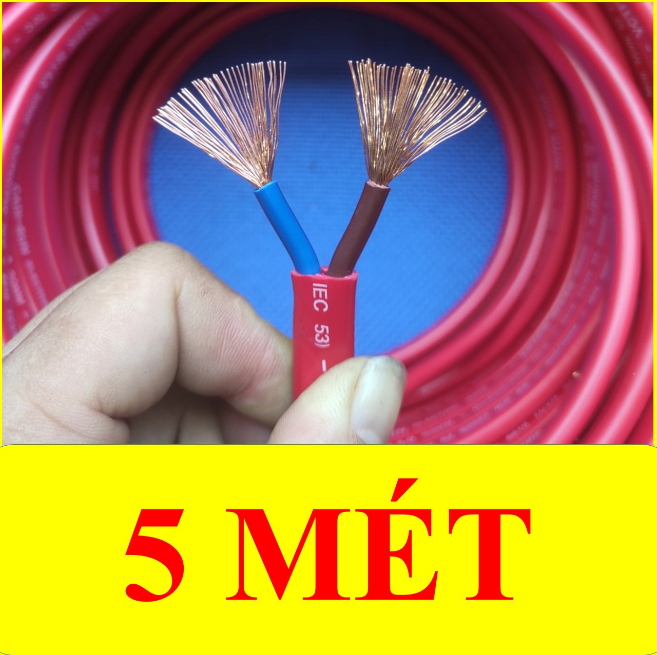 Dây điện CADISUN CHĨNH HÃNG (BH 20 NĂM) (cắt dài liền dây) lõi đồng Công suất MAX: 8800W