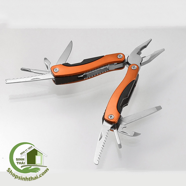 Kìm xếp gọn đa năng - Kìm lớn kèm dao, vít, cưa, khui hộp, dũa móng - Kìm 9 chức năng