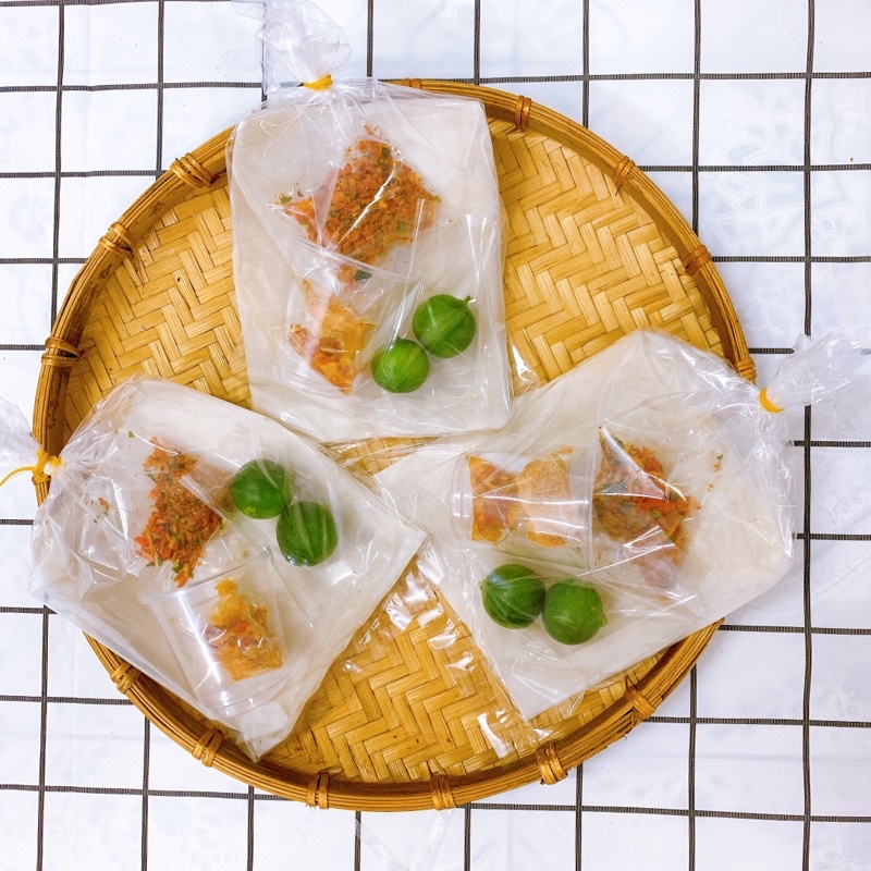 Bánh Tráng phơi sương chấm Sate ớt tắc
