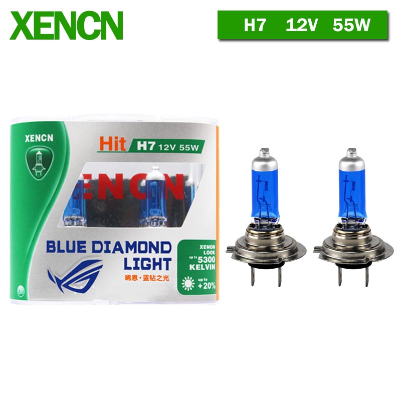 XENCN 12V H1 H3 H4 H7 H8 H9 H10 H11 H13 H15 H16 9005 9006 9012 Blue Diamond  Light 5300K Xenon Look Halogen Headlight Car Bulb,2x