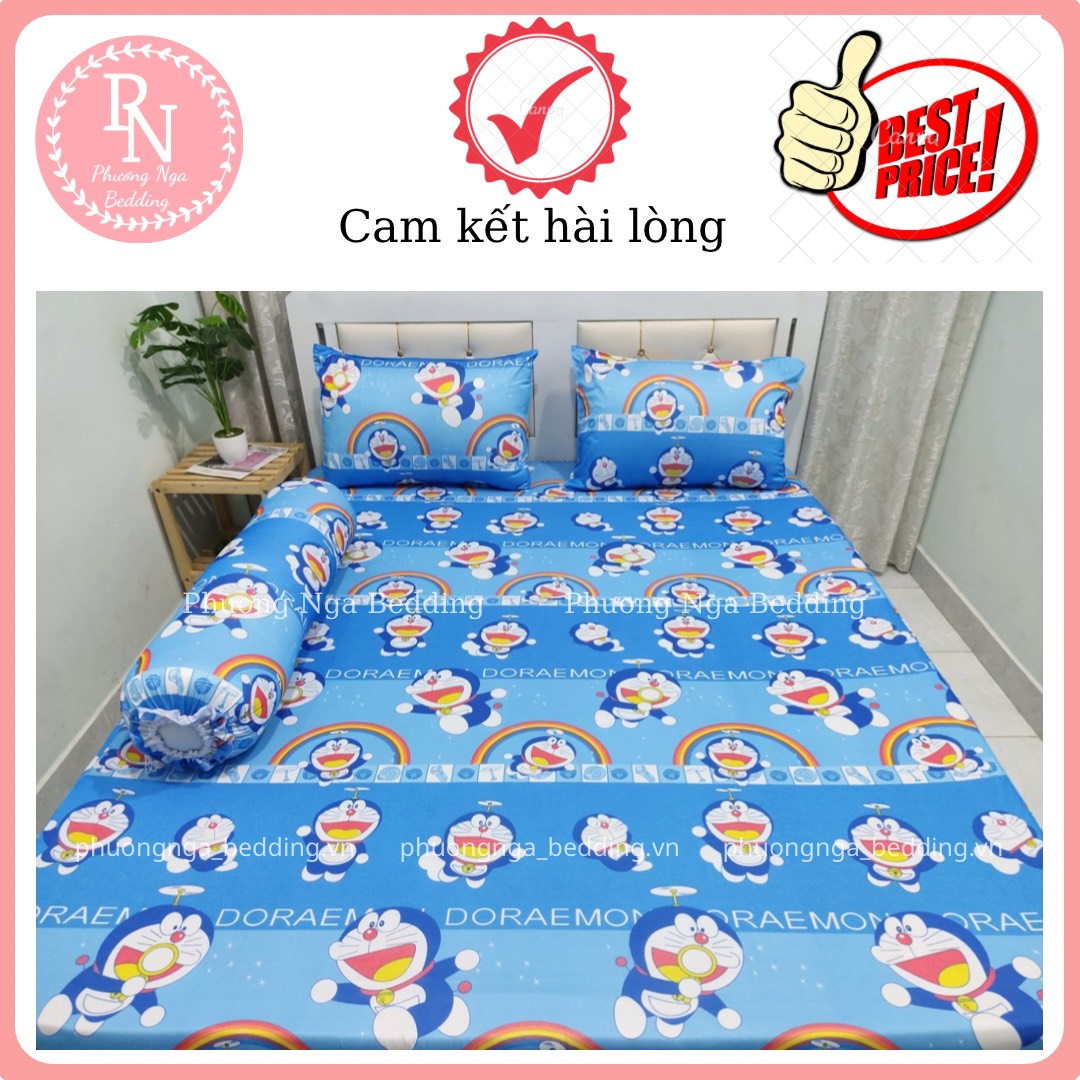 [HCM]Bộ ga 4 món thun lạnh Việt Nam mẫu Doraemon