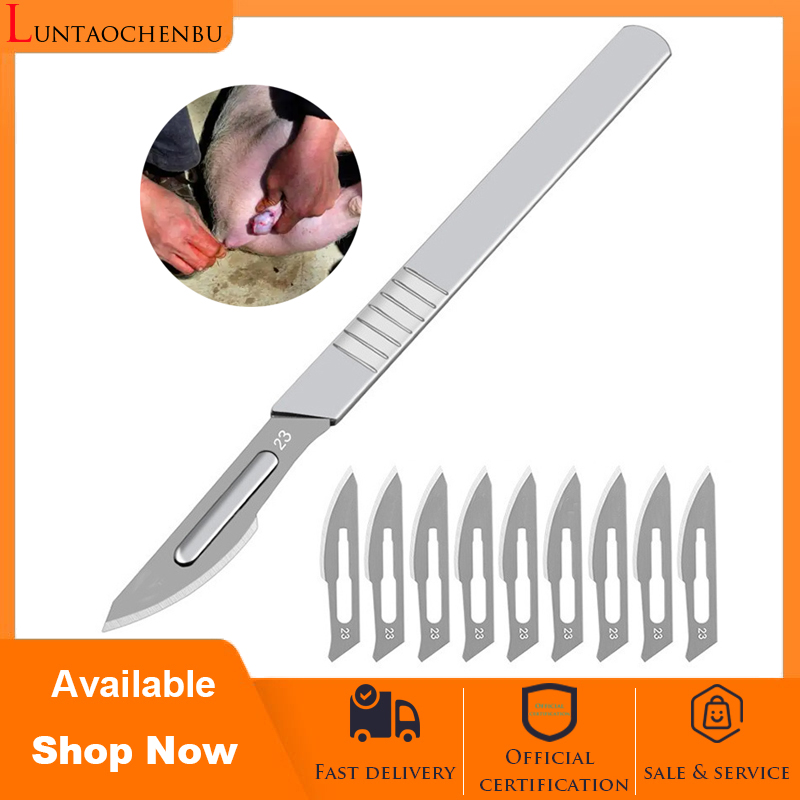 Pig castration kit piglet castration knife Castration knife with 10 Pcs