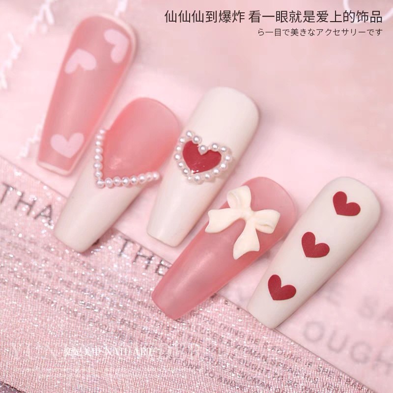 Set nơ 2 cánh nhiều màu trang trí đính móng nail