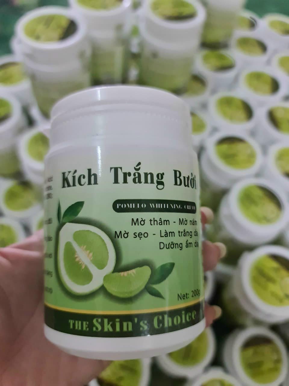 Kem kích trắng da bưởi 250g