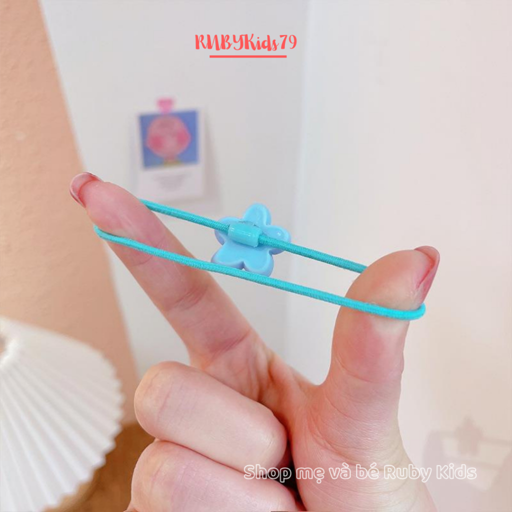 Dây cột tóc cho bé set 40 sợi, cột tóc cho bé gái đáng yêu nhiều màu sắc - rubykids79