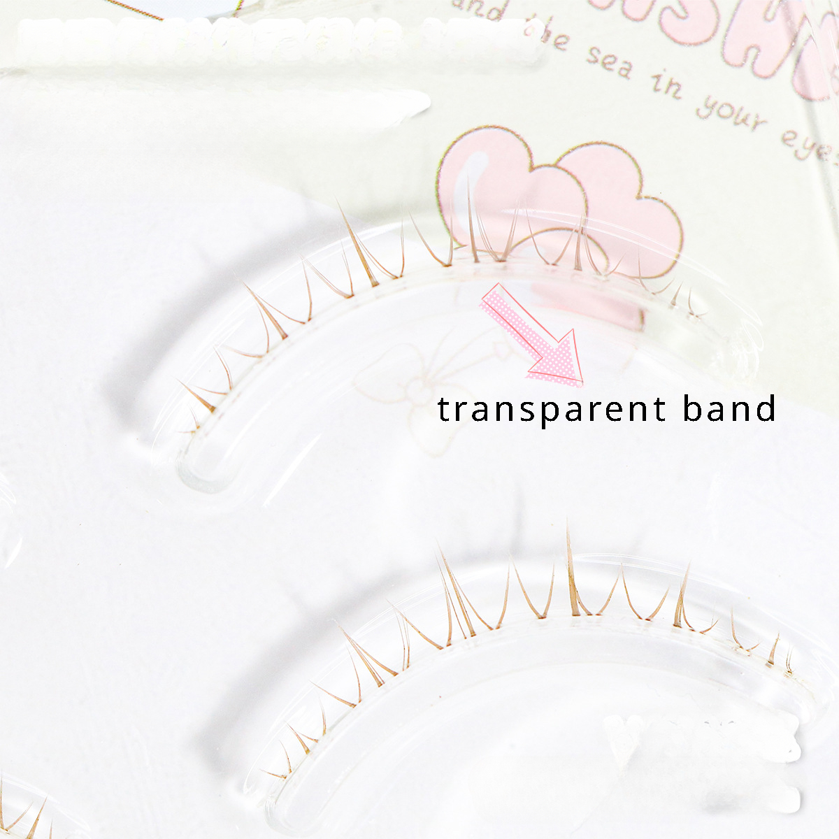 Menglu 4-7mm Brown Under Lashes Little Flame Lower Eyelashes W-41 Natural Short Style Imitation Hand Painting Eye Lashes. 