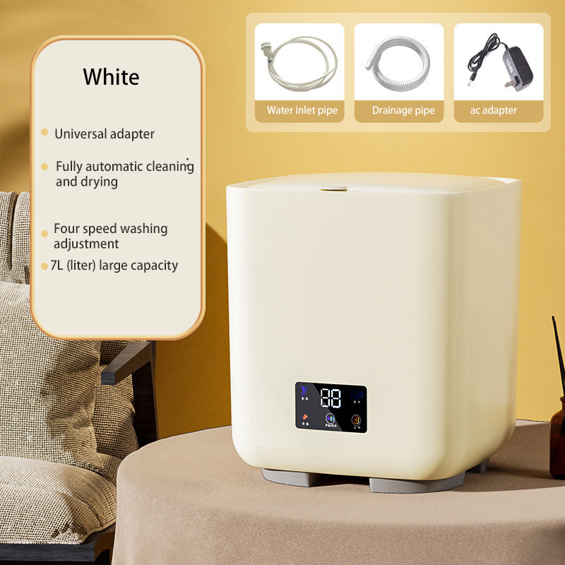 XiaoZhubangchu Fully automatic mini underwear washing machine, household portable washing and drying all-in-one machine, dormitory small dehydrator