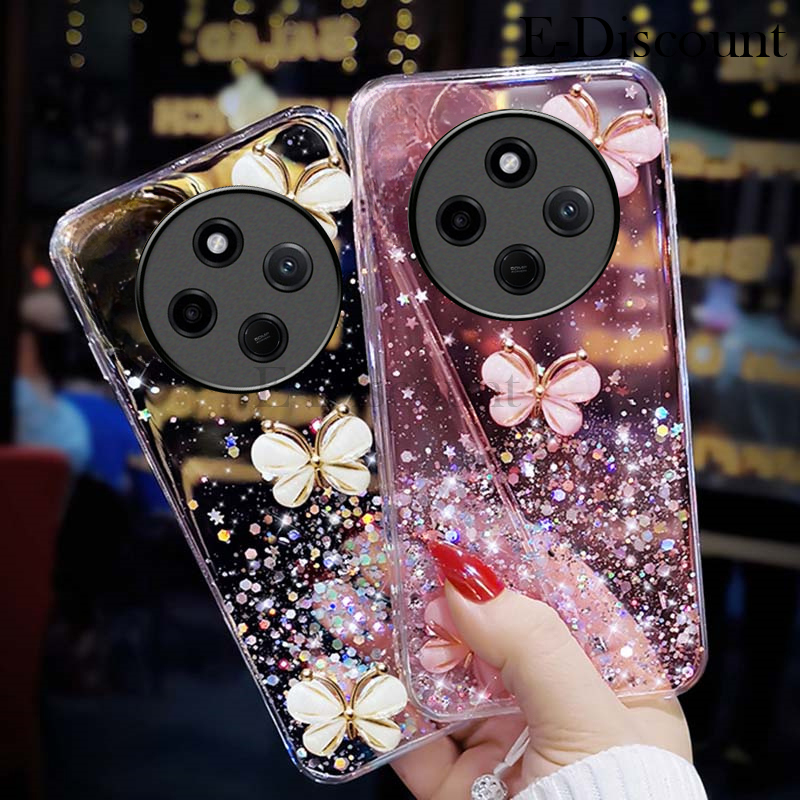 Dongzhu%20New%20Phone%20case%20Redmi%2014C%20Back%20cover%20Sparkling%20Star%20Moon%20Soft%20Silicone%20Transparent%20Butterfly%20+%20Crystal%20Chain%20for%20Xiaomi%20Redmi%2014C%20case%20-%20Image%204