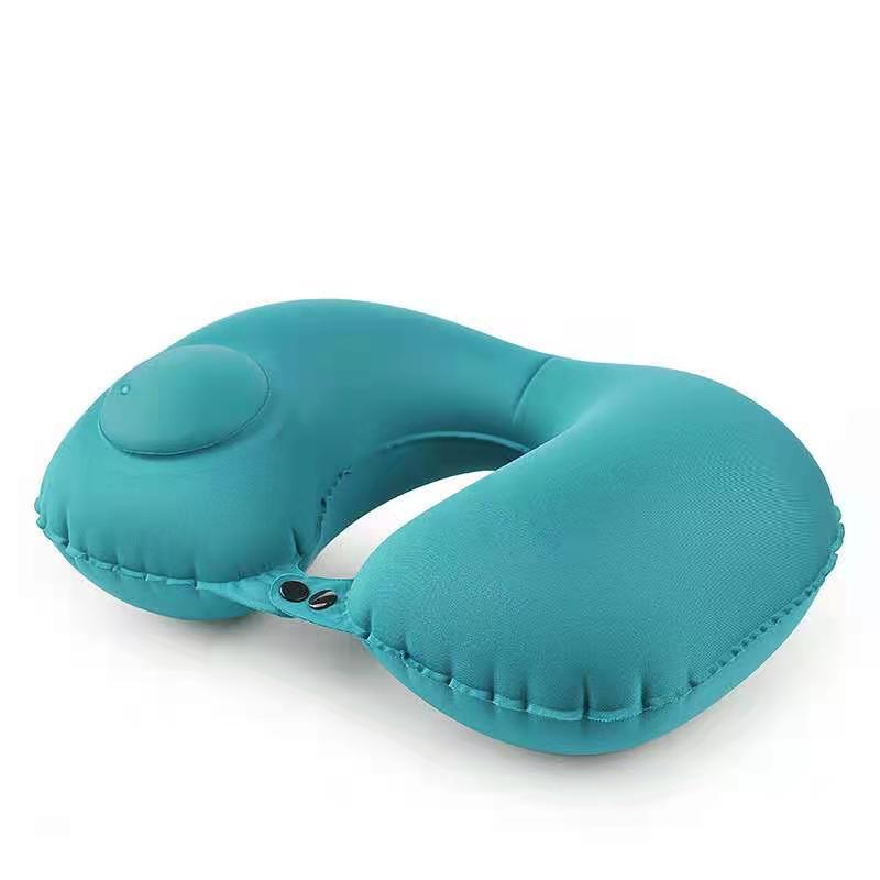 【Sasa】Travel Pillow Inflatable Press Type Ushaped Travel Neck Pillow