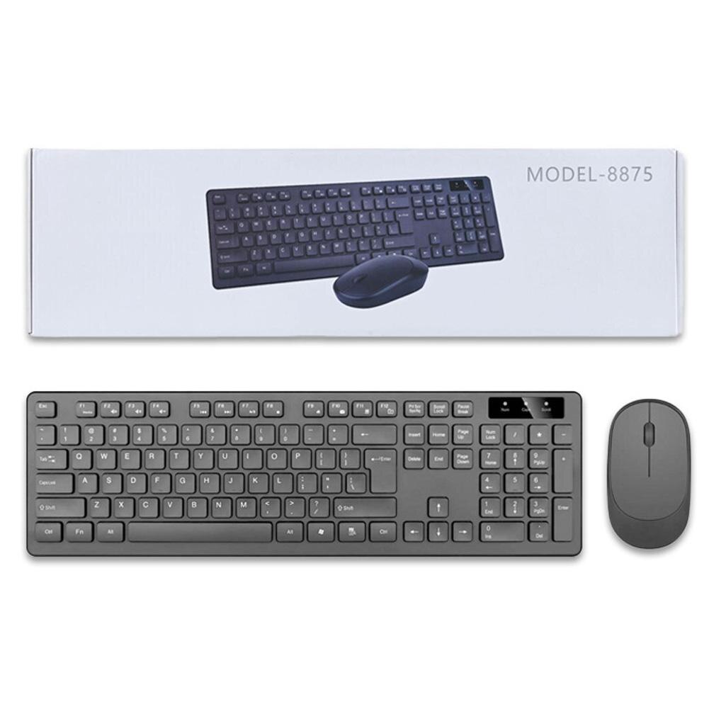 Wireless Bluetooth-Compatible Keyboard Mouse Set 2.4G Plug-Play Silent Waterproof Keyboards Mouse For Desktop Laptop Compact