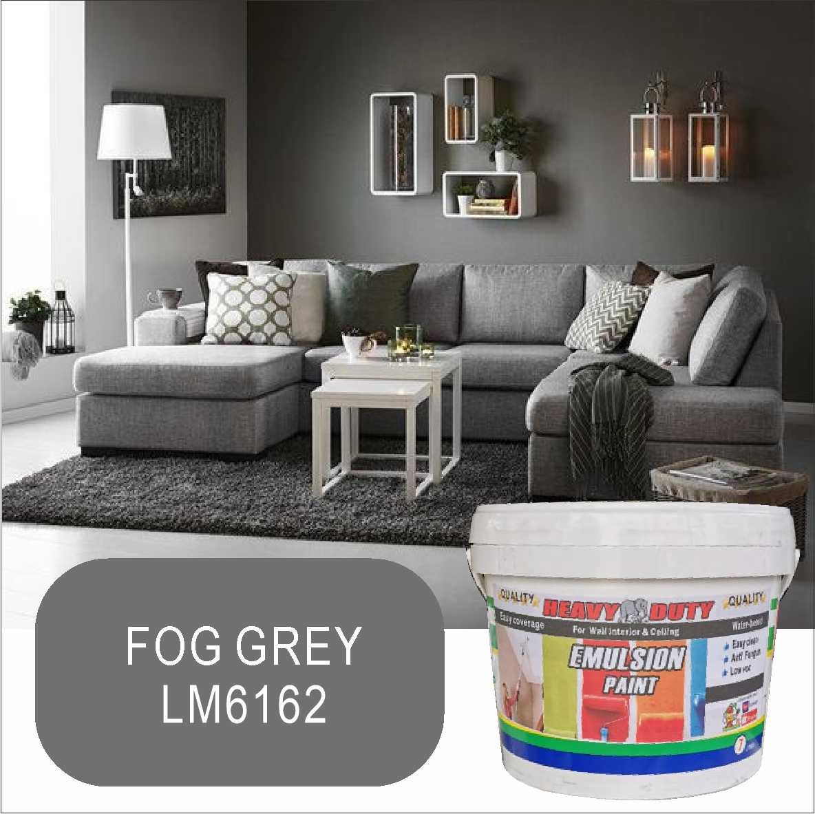 🔥 LM6162 FOG GREY 🔥 7LITRE Emulsion paint Lazada
