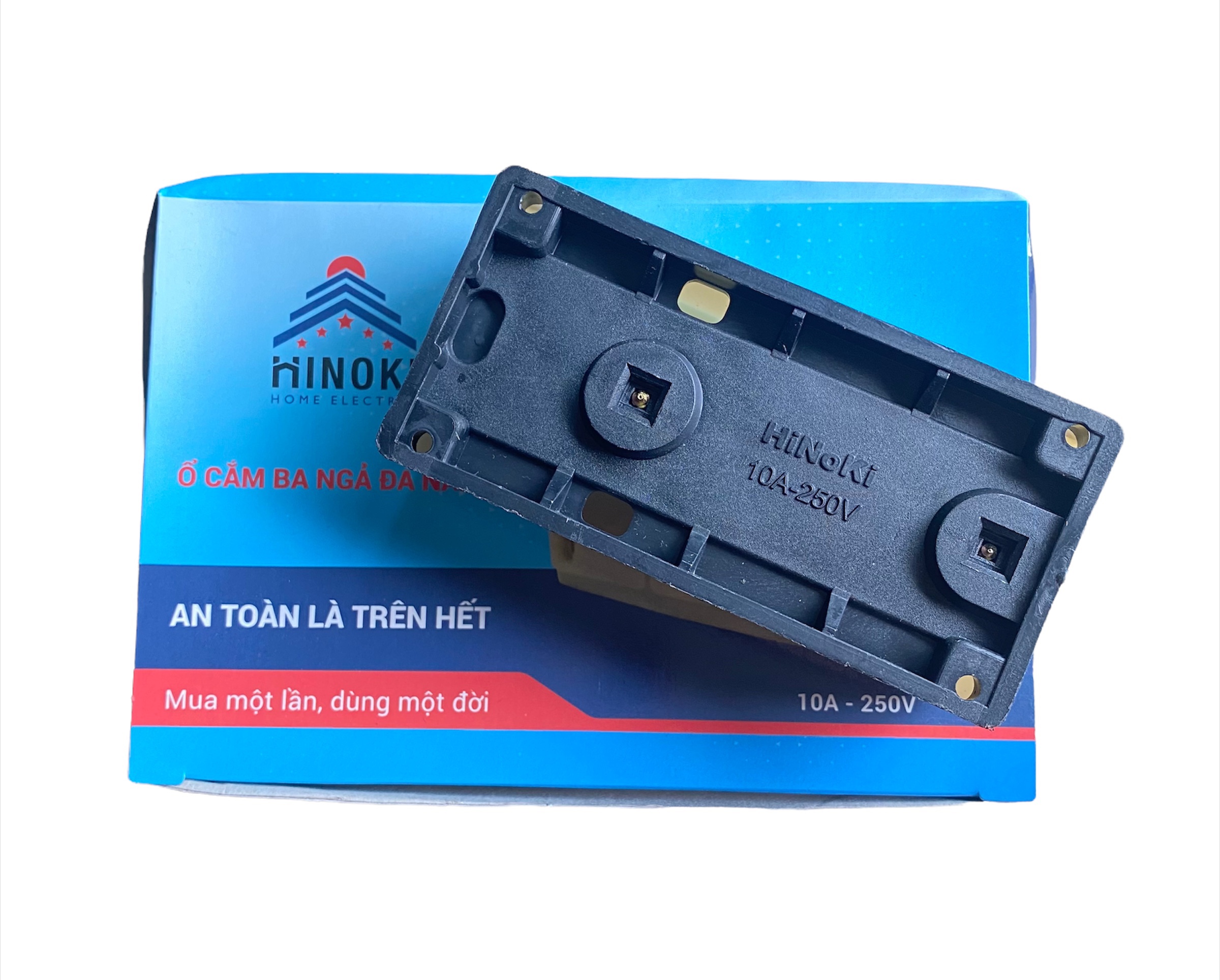 Ổ cắm điện 3 ngả HINOKI 10A-250V