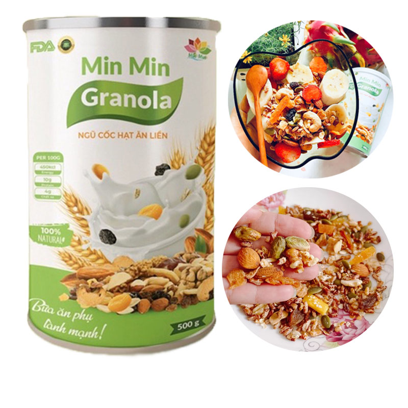 Ngũ cốc hạt ăn liền Min Min Granola 500gr