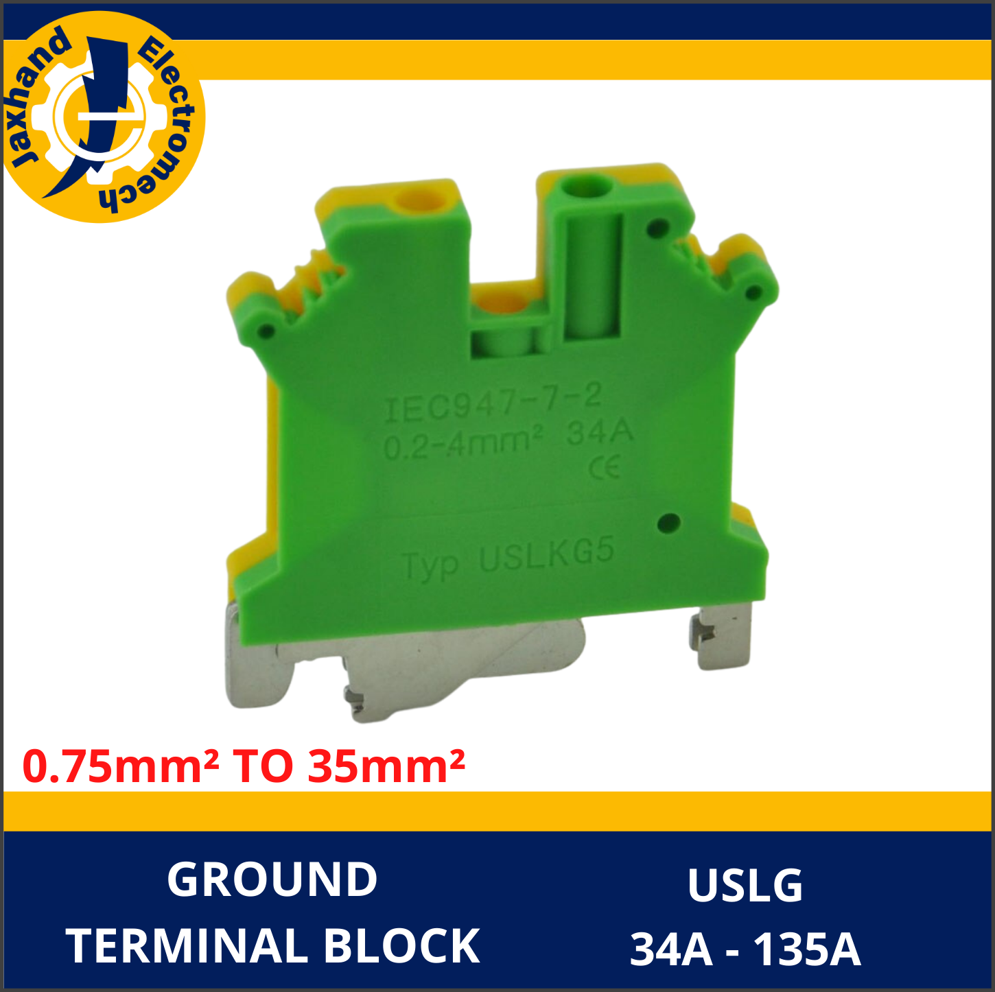 Grounding Terminal Block USLG, 0.75mm² TO 35mm², 34A 135A Lazada PH