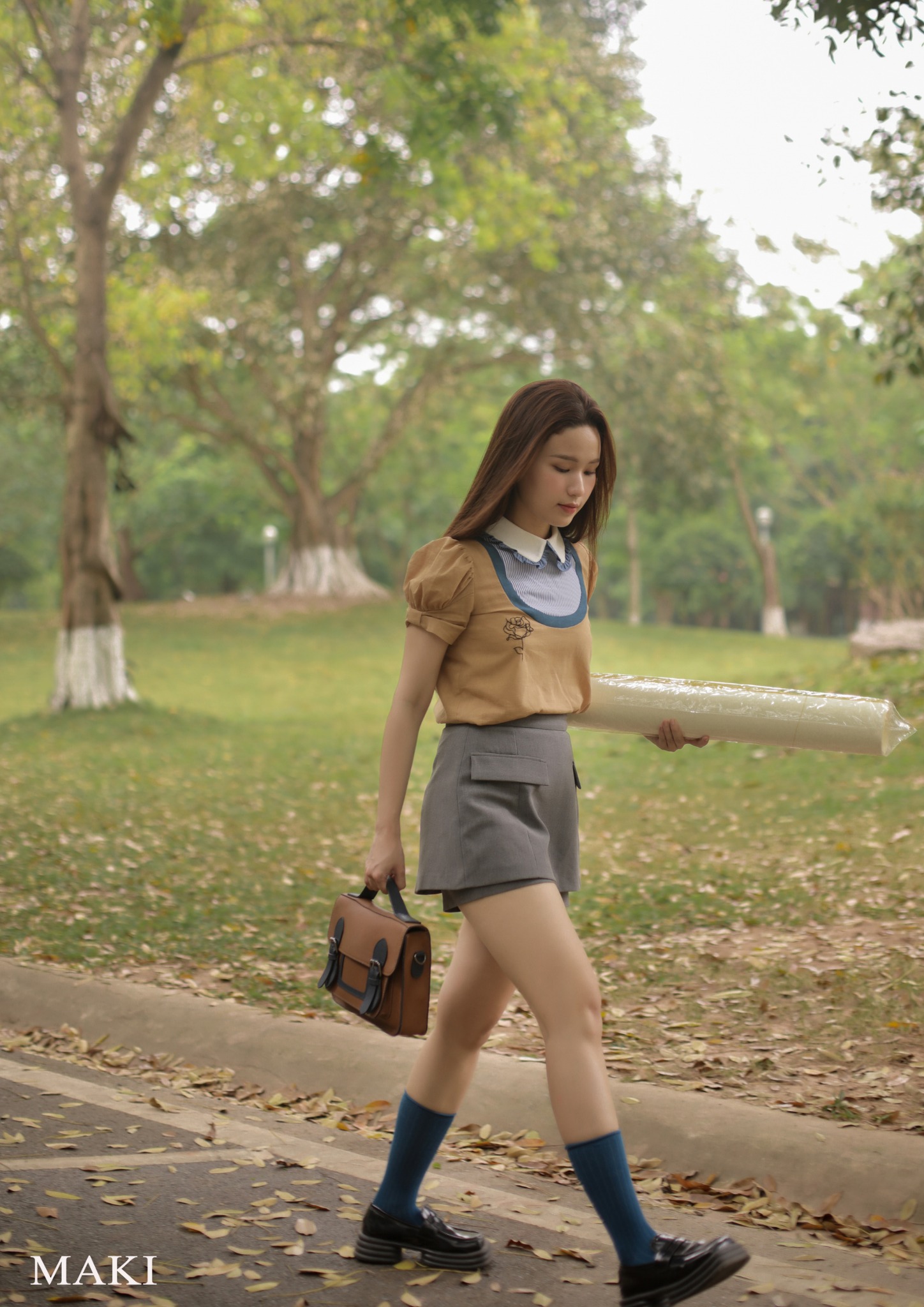 MAKI - Rosa Shorts - Quần váy ghi