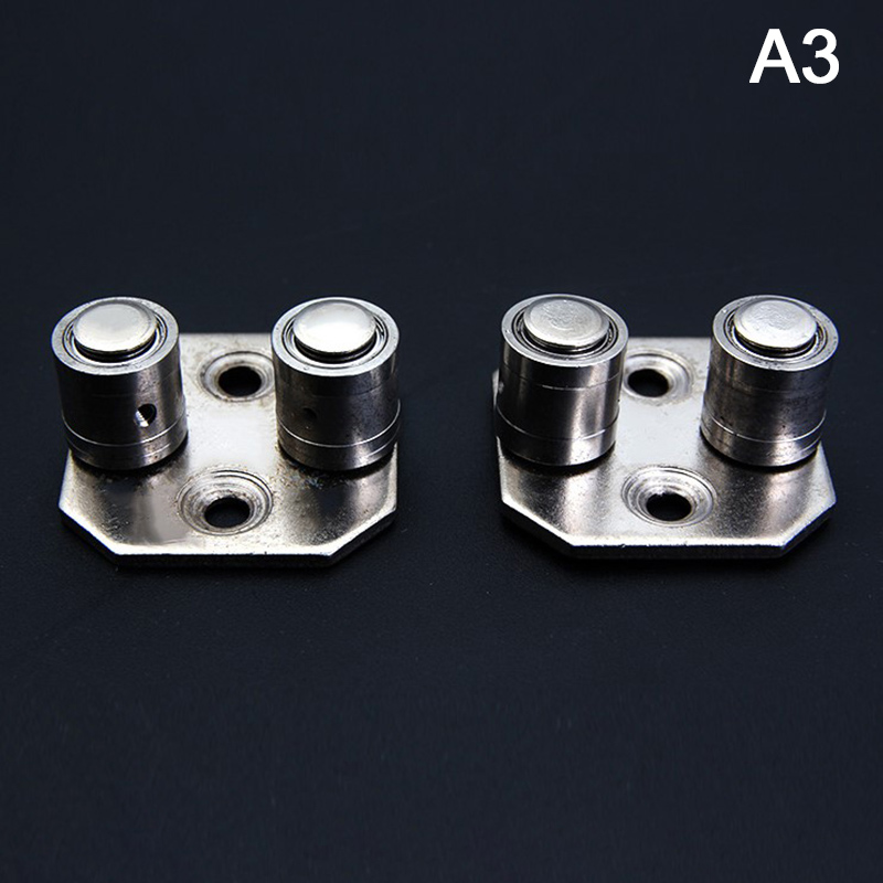 2Pcs Floor Mount Sliding Wooden Door Guide Roller Retainer Top