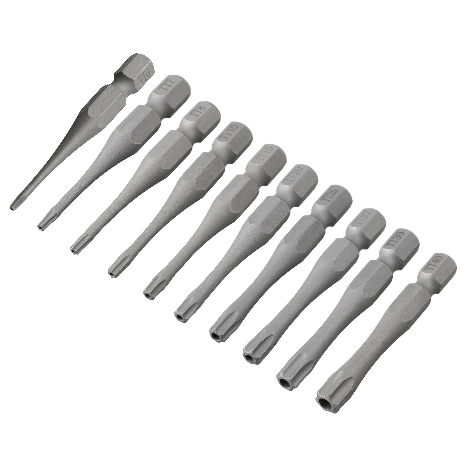 Torx Security Head Screwdriver Bit 1/4 Inch Alloy Steel Drill Set Hex Shank