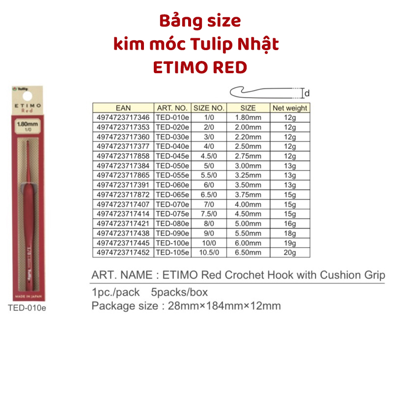[HCM] Kim móc Nhật - Kim móc Tulip đỏ Etimo Red