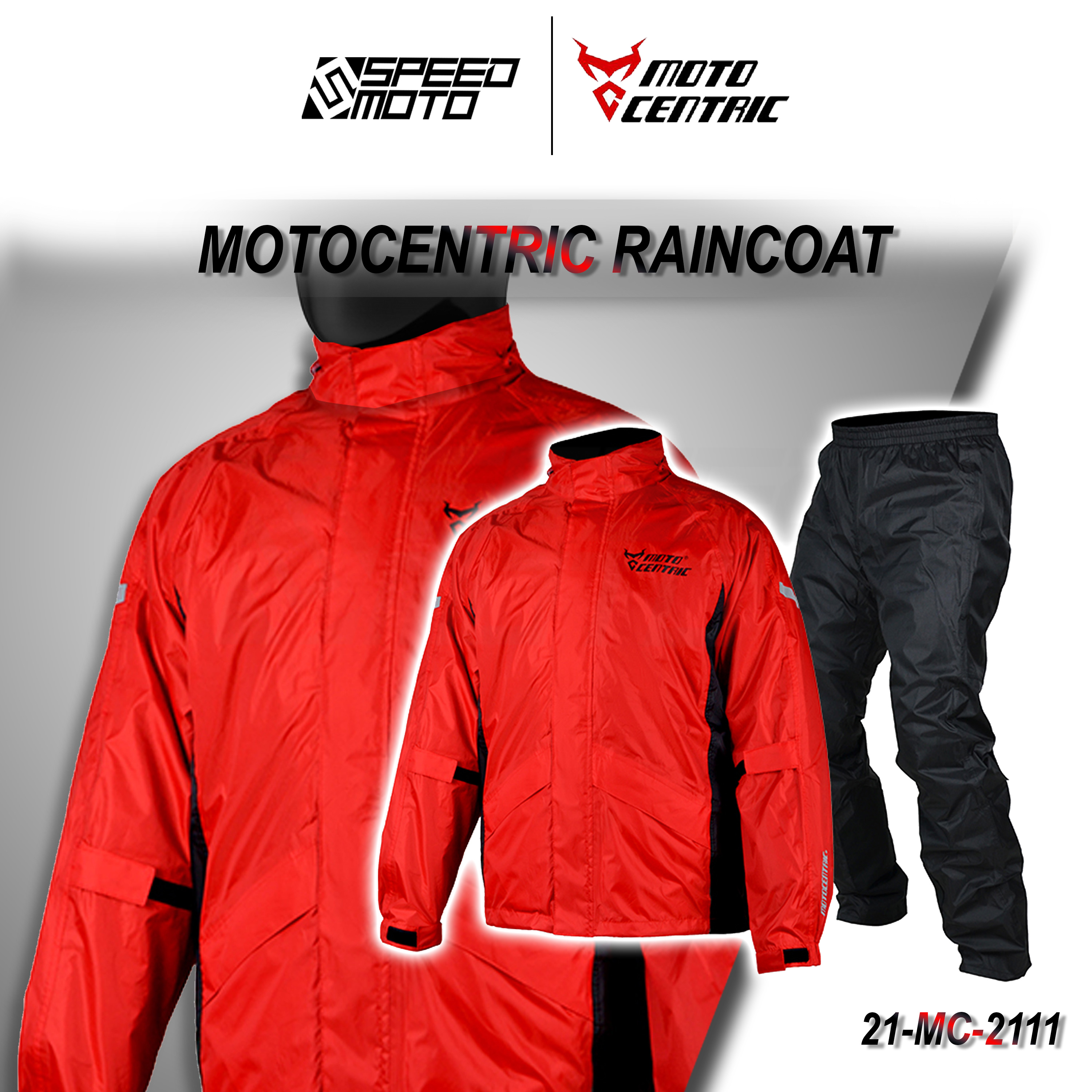 MOTOCENTRIC RAINCOAT 21-MC-2111 MOTORCYCLE RAIN BUSTER WATER