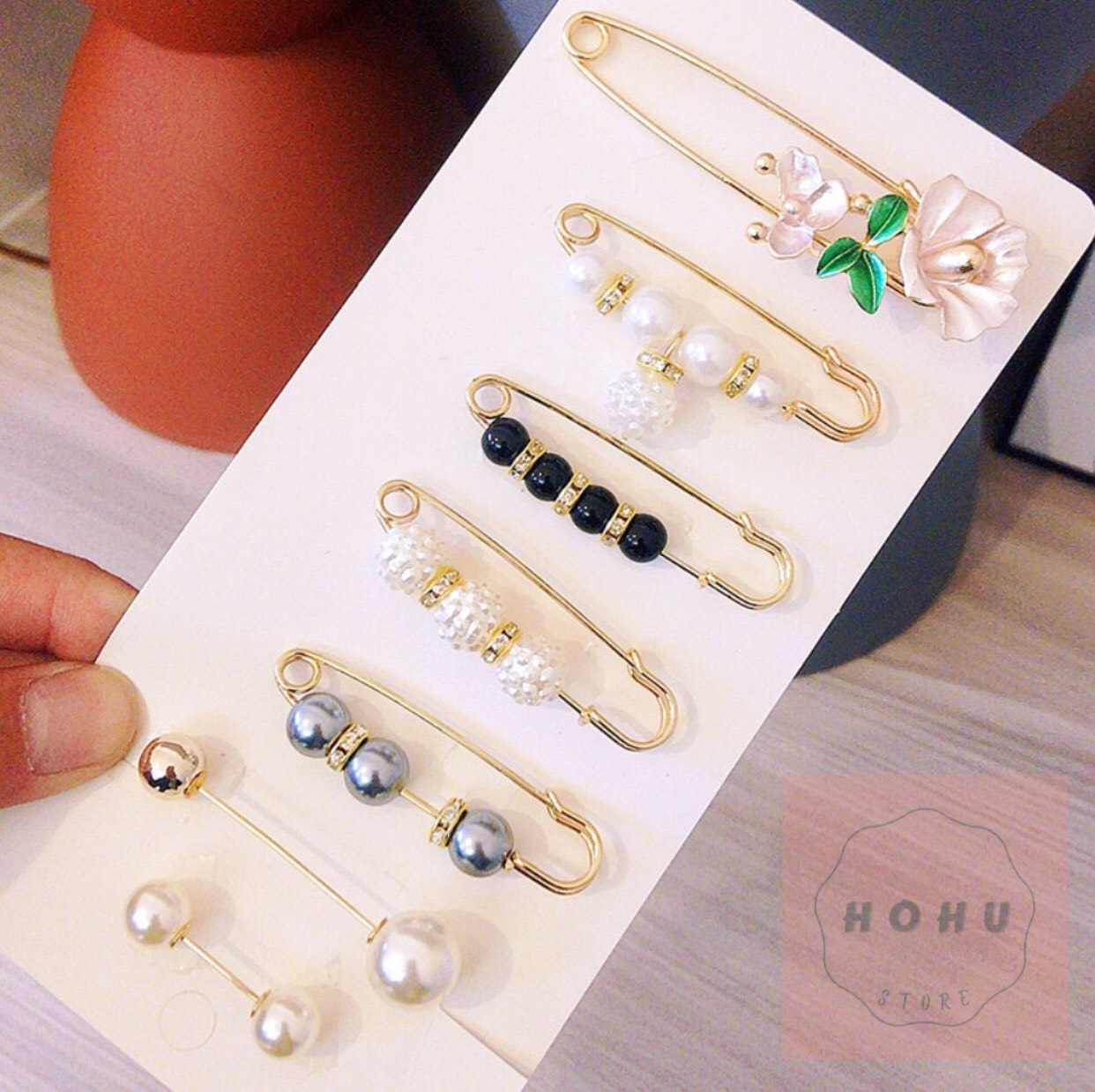 Set ghim cài áo thanh lịch phong cách